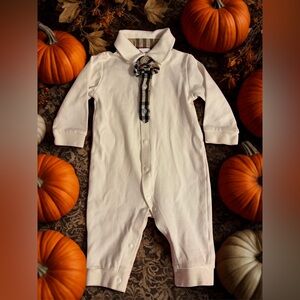 Long sleeve snap closure romper